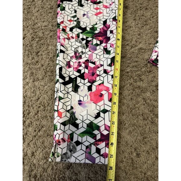 NWT JOSEPH RIBKOFF Floral Geometric Pull On Ankle Pants Artsy Career Sz 8 29x26 - Picture 7 of 8